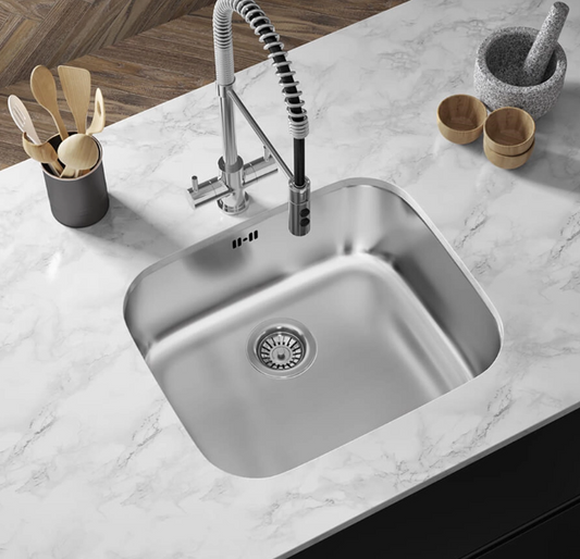 Modo Classic Large 1 Bowl Undermount Sink - Stainless Steel