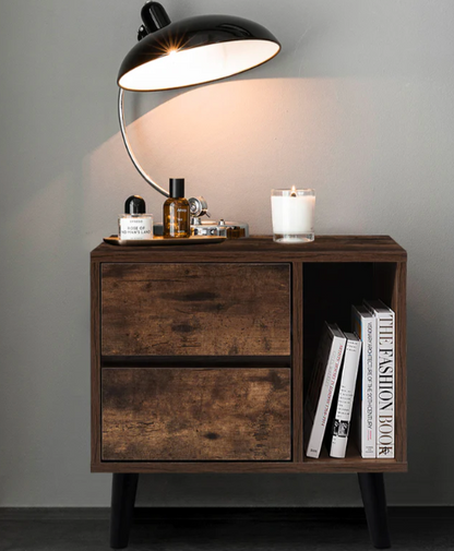 Andru Modern Wood Bedside Table
