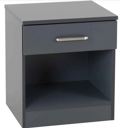 Bedside Cabinet - Dark Grey