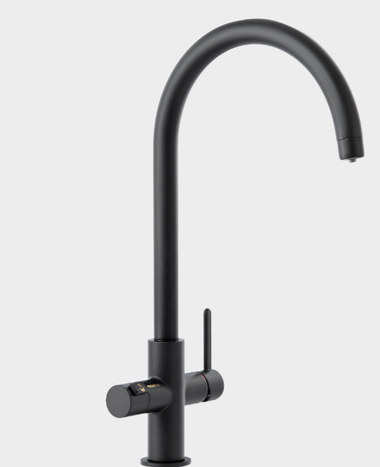 Pronteau 3 in 1 Swan Tap - Matt Black